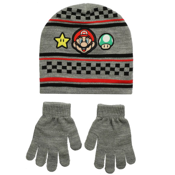 Big Boys  BIOWORLD  Super Mario Hat and Gloves Set, 2-Piece  NWT - Picture 1 of 4